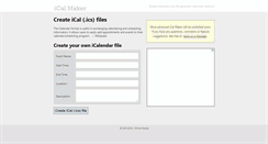 Desktop Screenshot of icalmaker.com